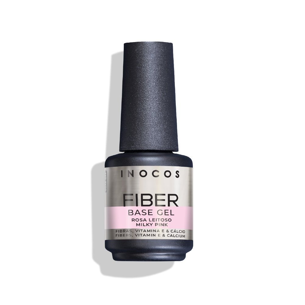 Inocos Fiber gelinio lako bazė 15ml. Milky Pink Base